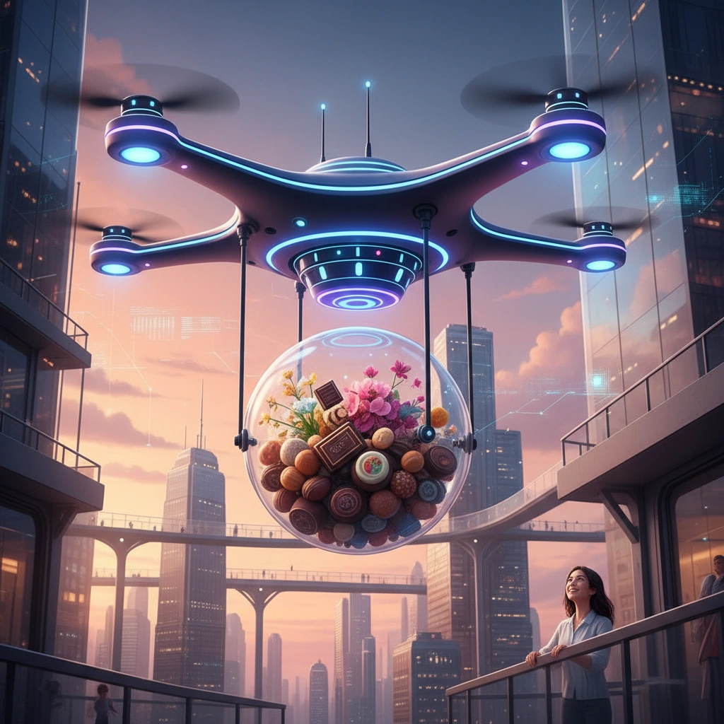 העתיד של המשלוחים המתוקים: משלוחי רחפנים ובינה מלאכותית