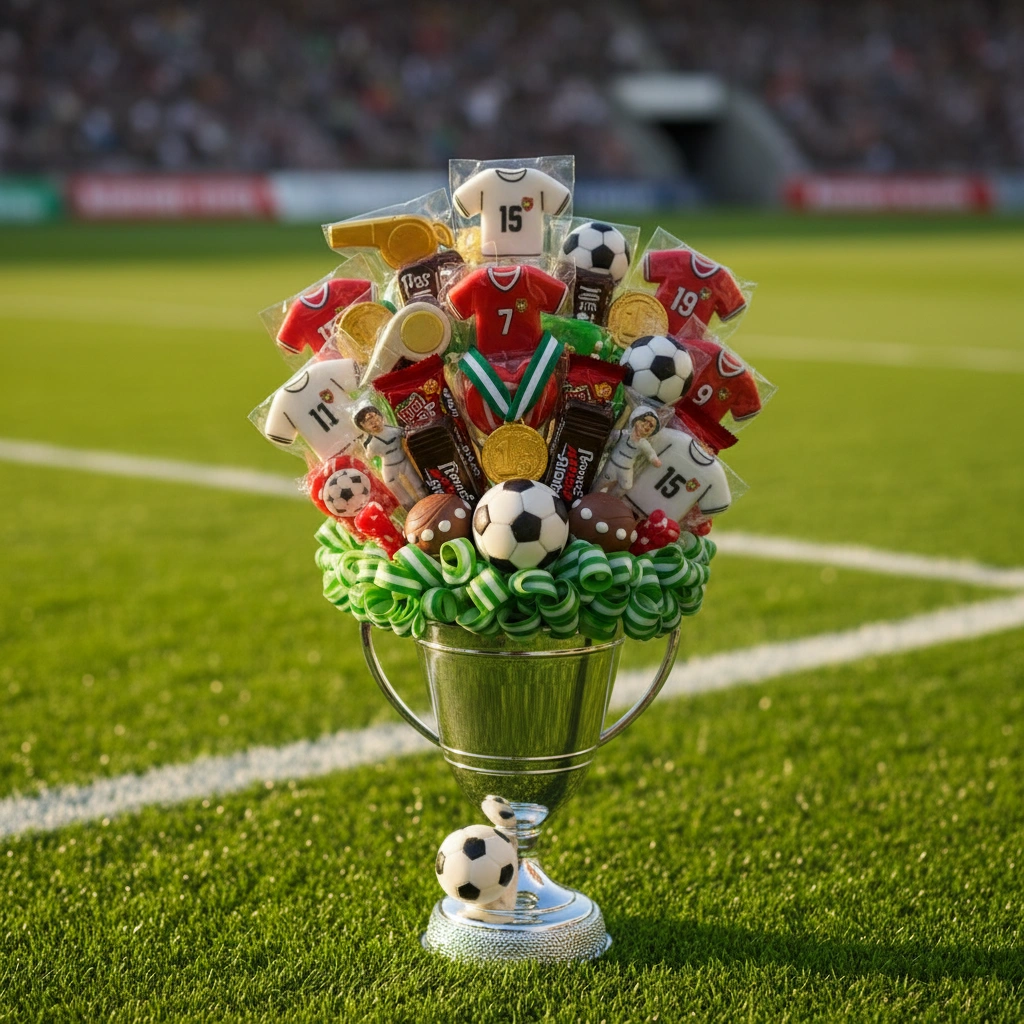 זר מתוק בנושא ספורט: מתנה מקורית לאוהד/ת כדורגל