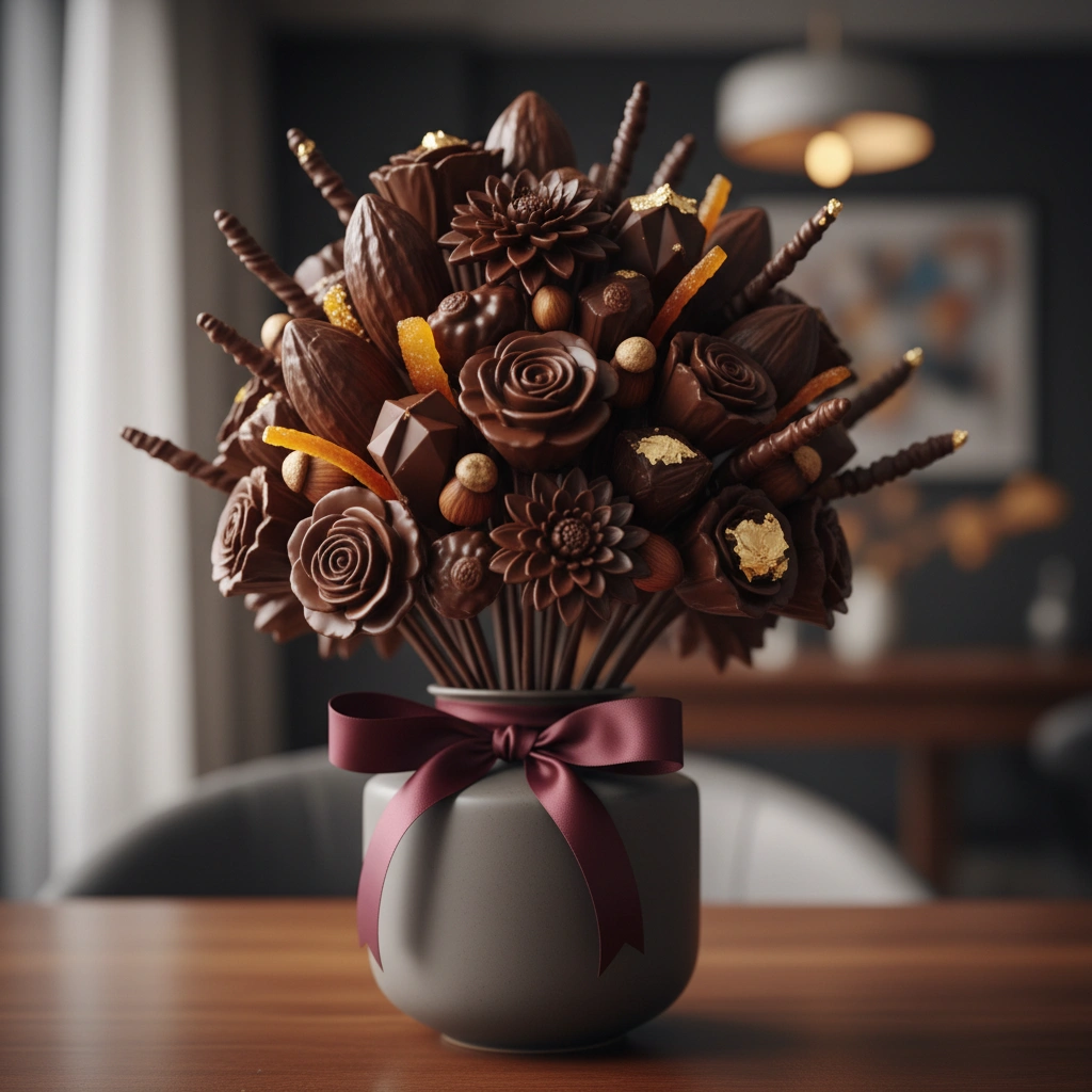 זר שוקולד מריר איכותי: מתנה מתוחכמת למביני עניין