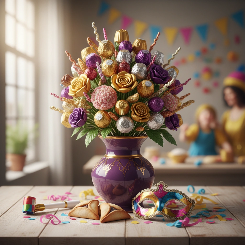 משלוח מנות מקורי: שדרגו את פורים עם זר שוקולדים