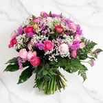 זר בוקט ורדים צבעים של אושר