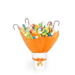 זר סוכריות קשת של צבעים - 30 שיפודי גומי ו-17 סוכריות צבעוניות